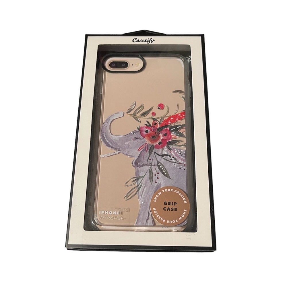 Casetify Elephant with flowers Case for IPhone 8+/7+/6S/6+